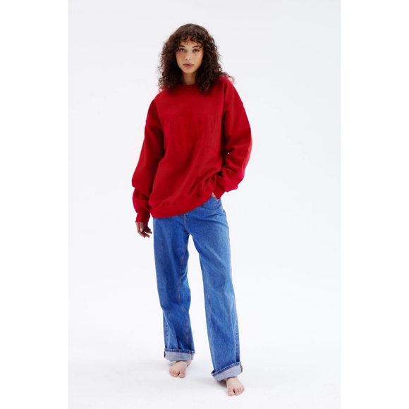 The Bar Sweaters - Women’s The Bar Sweatshirt, L, Red